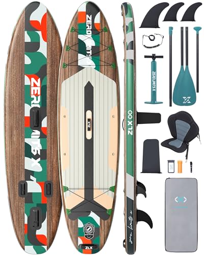 ZLX 320 cm Aufblasbares Stand Up Paddle Board - Premium SUP Board für alle Skill...