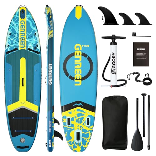 Eggory SUP Board for Fishing, Inflatable Stand Up Paddling Board 335*89*15cm 200kg,...