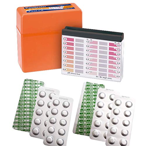 harren24 Testkit Set inkl. 60 Testtabletten (Rapid), Wassertester und Aufbewahrungsbox,...