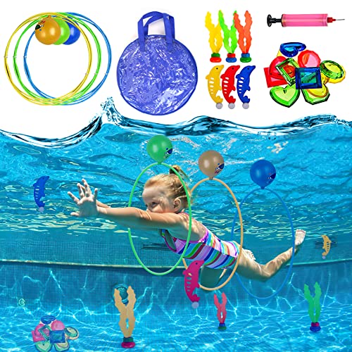 Pool Spielzeug ab 5 6 7 8 9 Jahren Jungen Mädchen, Tauchspielzeug Tauchringe Kinder Set...