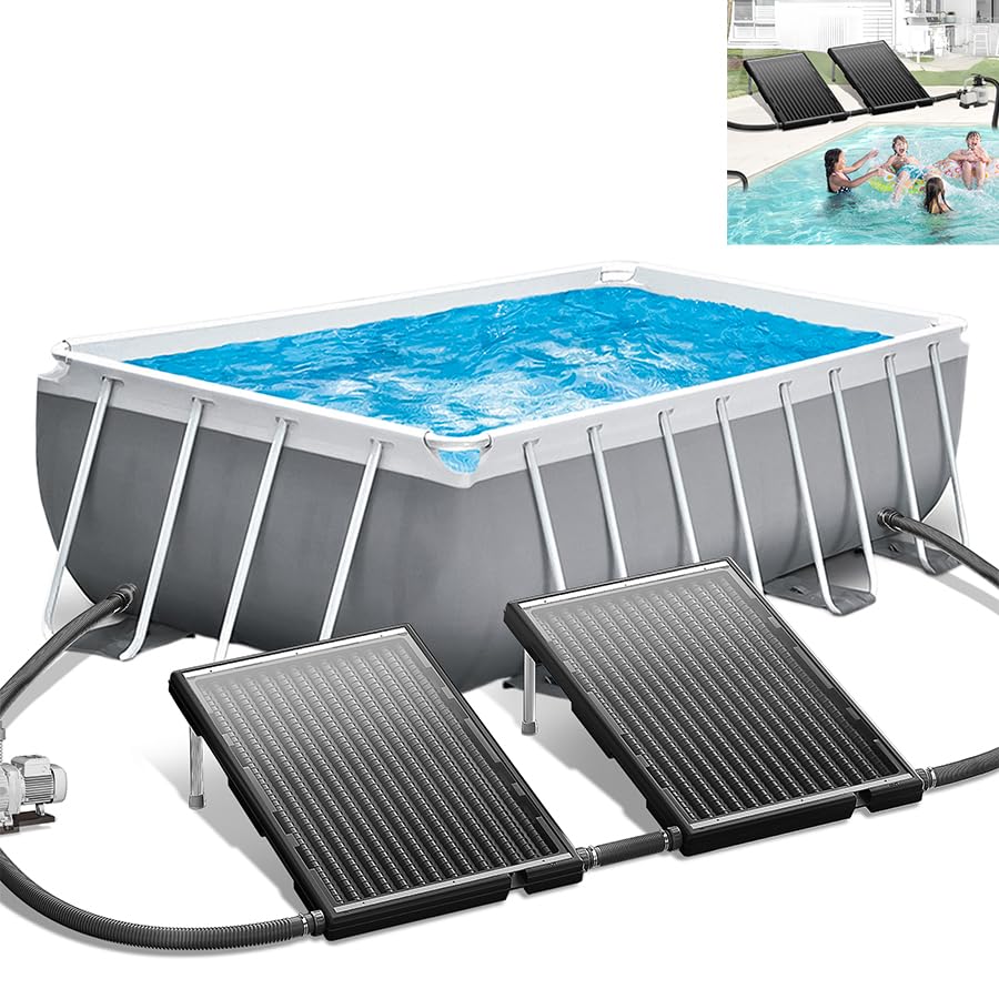 Aufun 2er Sets Sonnenkollektor Pool Poolheizung Solar 110x69x14 cm Solarheizung Pool 10000...