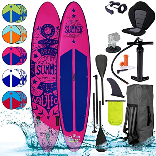 BRAST SUP Board Summer | Aufblasbares Stand up Paddle Set | 320x81x15cm viele Modelle |...