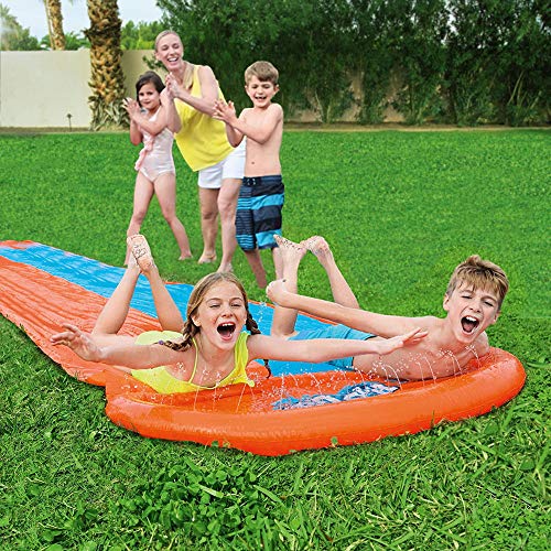 Bestway 52328 BW52328 H20GO Double Water Slip and Slide, 4.88m Inflatable Garden Games...