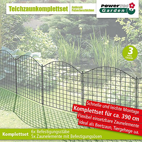 PowerTec Garden Teichzaun Oberbogen Dunkelgrün