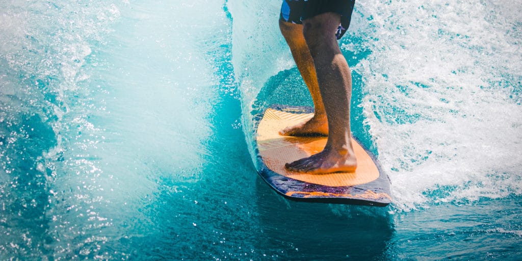 wakesurfing